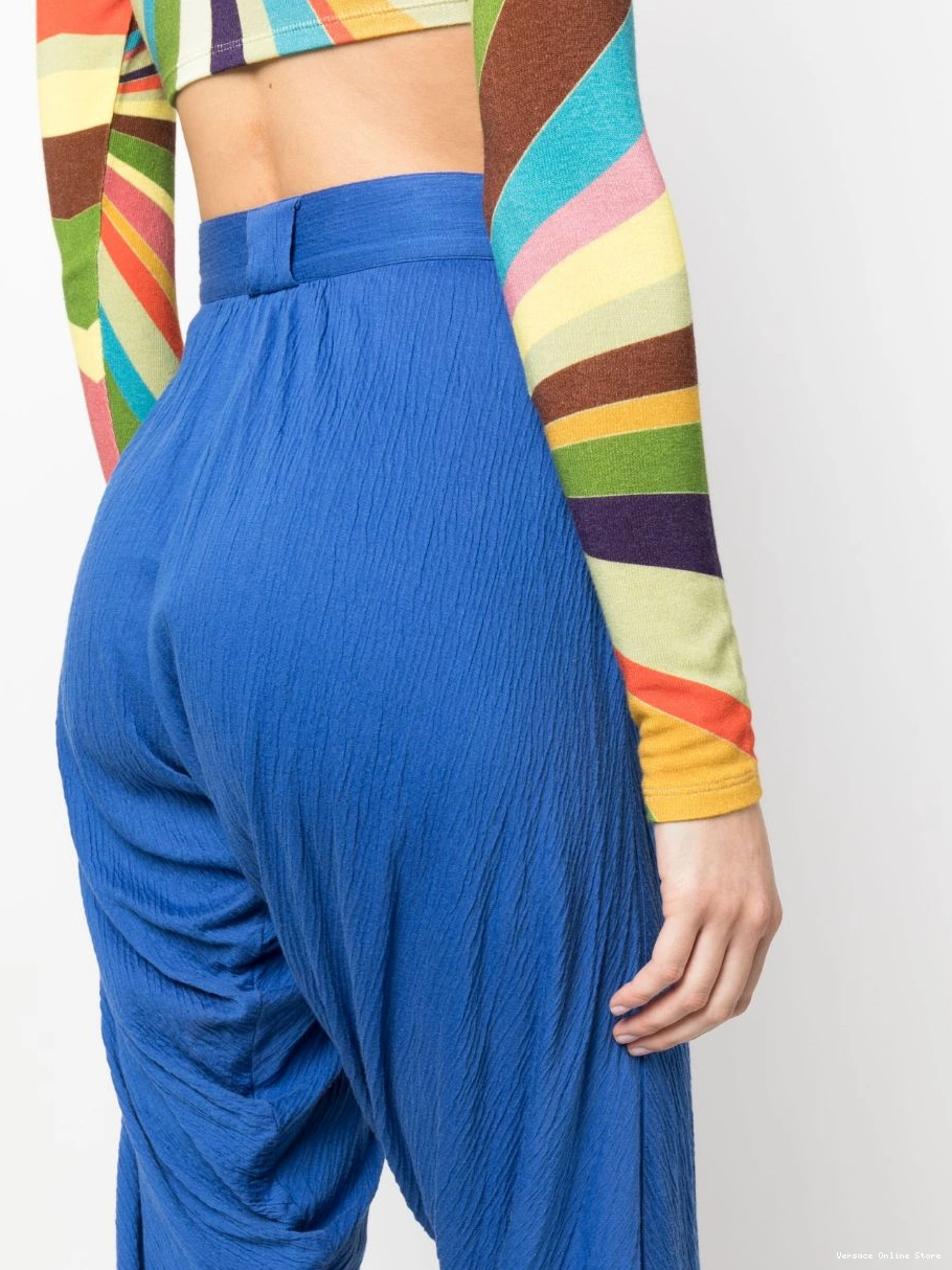 Affordable 1970s draped trousers cropped Women Versace 0816